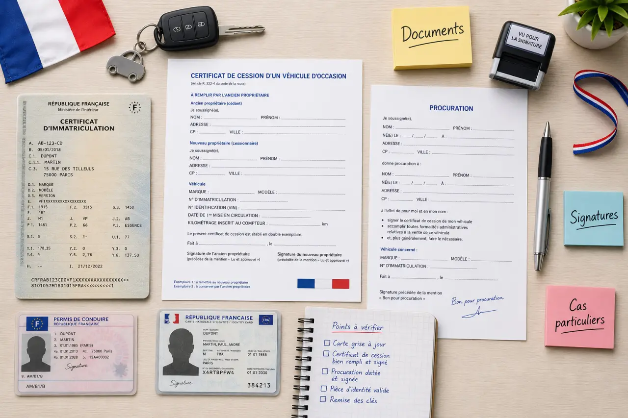 Vendre une voiture par procuration : documents, signatures et cas particuliers