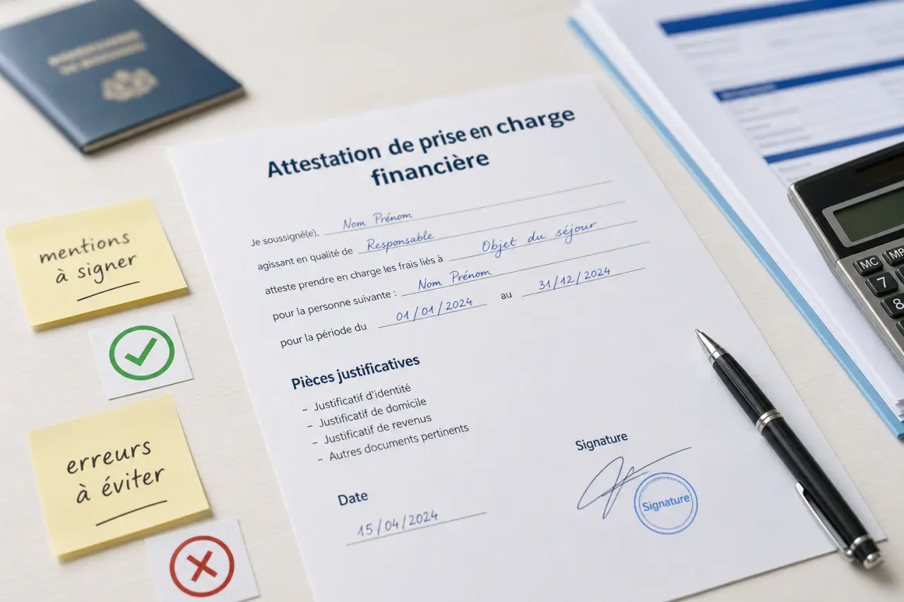 Attestation de prise en charge financière : les mentions à signer et les erreurs à éviter