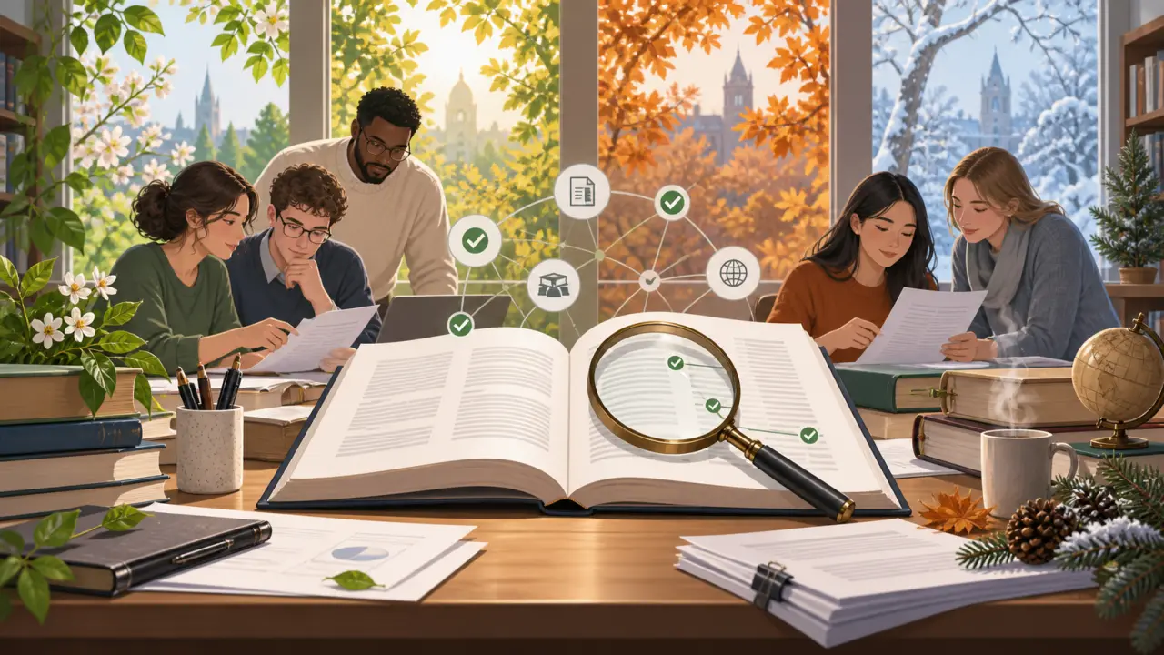 Bibliothèque numérique organisée par saisons pour vérifier des sources fiables