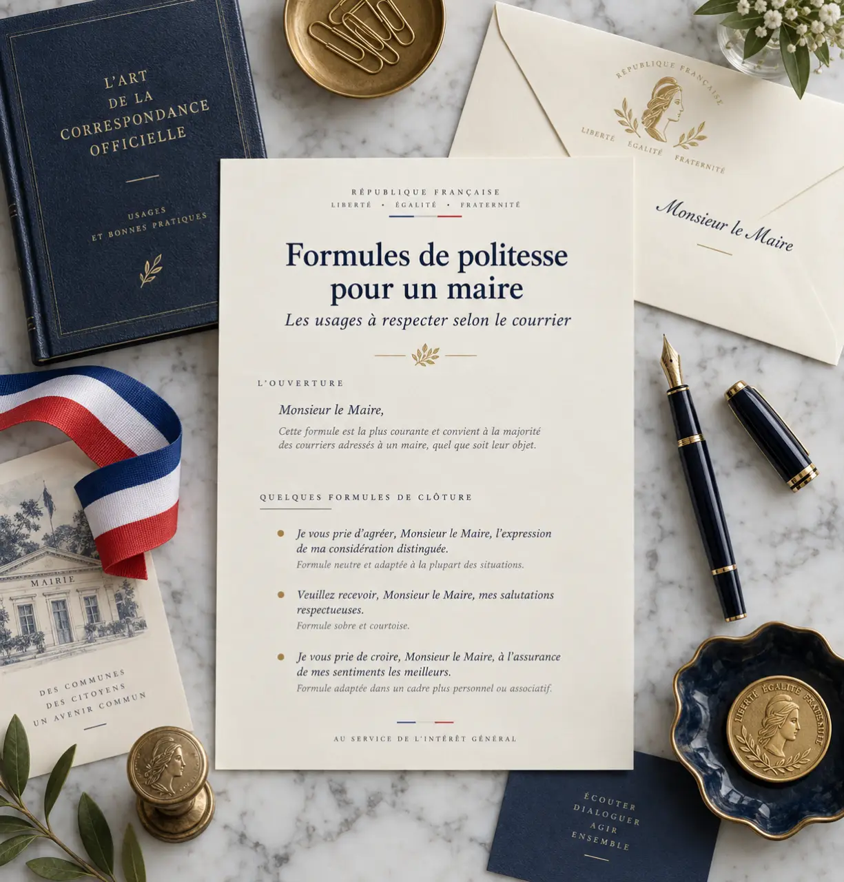 Formule de politesse pour un maire : les usages à respecter selon le courrier